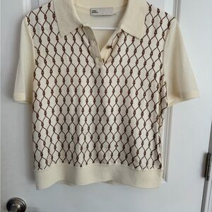 Tory Burch Patterned Polo Shirt